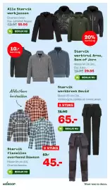 Welkoop folder week 44 Pagina 26: Størvik werkbroek David €65,00, Størvik werktrui Arne, Sem of Jorn €29,95