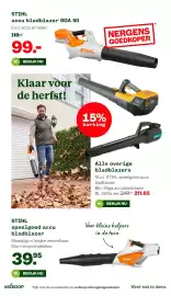 Welkoop folder week 44 Pagina 27: STIHL accu bladblazer BGA 50 €99,00, STIHL speelgoed accu bladblazer €39,95