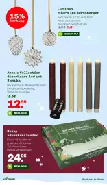 Welkoop folder week 44 Pagina 36: Lumineo micro led kersthanger €11,01, Buzzy adventskalender €24,95