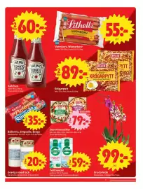ICA Nära reklamblad vecka 44 Sida 3: Brudorkidé €99,00, Ballerina, Singoalla, Brago €35,00