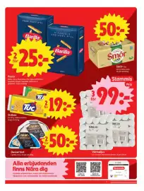 ICA Nära reklamblad vecka 44 Sida 7: Ostkex €19,00, Pasta €25,00