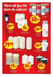 ICA Maxi reklamblad vecka 44 Sida 10: ICA gravljus €34,90, ICA LED BLOCKLJUS €158,00