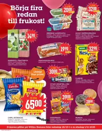 Willys Hemma reklamblad vecka 44 Sida 2: SKOGAHOLMSLIMPA €19,90, BREDBAR LEVERPASTEJ €20,00