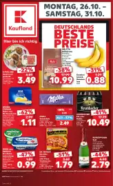 Kaufland DE tilbudsavis uge 44 Side 1: Dr. Oetker Die Ofenfrische €1,79, Miree oder Exquisa Frischkäsezubereitung €0,99