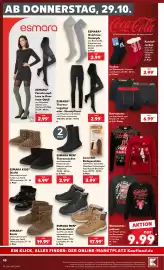 Kaufland DE tilbudsavis uge 44 Side 48: Coca-Cola Retroshorts €6,99, Esmara Boots €19,99