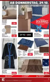 Kaufland DE tilbudsavis uge 44 Side 49: Otto Kern Mikrofaser-Bademantel €14,99, Otto Kern Mikrofaser-Badteppich €12,99