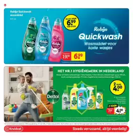 Kruidvat folder Pagina 102: Robijn Quickwash Wasmiddel €6,99, Dettol €4,00
