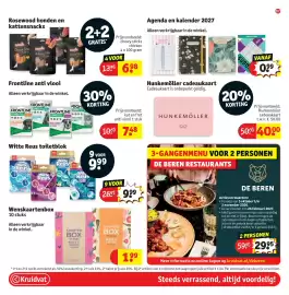 Kruidvat folder Pagina 105: Hunkemöller Cadeaukaart €40,00, Rosewood Honden en Kattensnacks €6,98