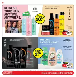 Kruidvat folder Pagina 28: Haarspray en stylingproducten €10,00, Schauma haarverzorging €4,99