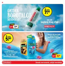 Kruidvat folder Pagina 30: Palmolive Douche €5,00, Borotalco Deodorant €7,00