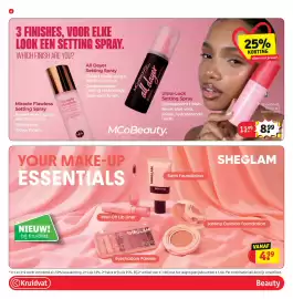 Kruidvat folder Pagina 4: Setting Spray €8,99, Sheglam make-up essentials €4,99