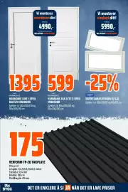 Obs Bygg kundeavis Side 8: VERFORM TP-20 TAKPLATE €175,00, HARMONIE LINE 1-SPEIL MASSIV INNERDØR €1.395,00