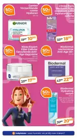 Trekpleister folder Pagina 12: Garnier Verzachtende Crème Hyaluron €10,00, Biodermal nachtcrème Anti-Age 50+ €22,00