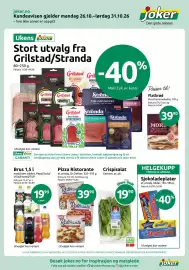 Joker kundeavis uke 44 Side 1: Brus 1,5 l €19,90, Sjokoladeplater €54,90