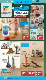 Aldi Nord Prospekt woche 45 Seite 19: TOYLINO Klemmbausteine-Set €17,99, Tierfiguren mit Zubehör €9,99