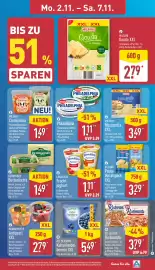 Aldi Nord Prospekt woche 45 Seite 8: Landliebe Fruchtjoghurt €1,11, MILSANI Cremissima €1,49