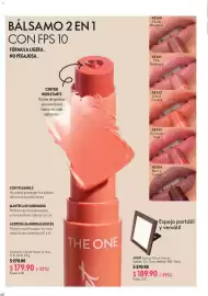 Catálogo Oriflame Página 40: Espejo Glam Vanity €189,90, The One Bálsamo Labial Heart & Hue €179,90
