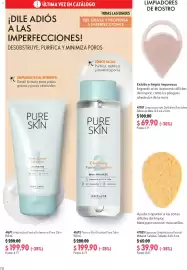 Catálogo Oriflame Página 70: Esponja Limpiadora Facial €39,90, Oriflame Tónico Purificante Pure Skin €199,90