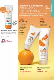 Catálogo Oriflame Página 71: Oriflame Essentials Glow €129,90, Oriflame Protector Solar Facial y Corporal para Niños €369,90
