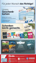 Famila Nord West Prospekt Seite 4: Für jeden Wunsch das Richtige! Unsere Geschenk- karten 5€- 250€ 5€- famila Combi 250€