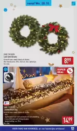 ALDI folder | Feest special Pagina 3: Home Creation Led-kerstkran €8,99, Home Creation Led-lichtketting €14,99