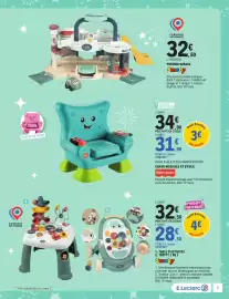 Catalogue E.Leclerc | Jouets de Noël page 9: Smoby Premier Garage €32,50, Fisher-price Fauteuil d'apprentissage €31,90