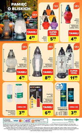 Carrefour Express gazetka tydzień 44 Strona 8: Znicz szklany Z-9/1 €4,99, Worki na śmieci CARREFOUR zawiązywane €3,49