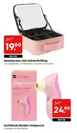 HEMA folder week 44 Pagina 9: 2499 19.99 op=op beautycase met ledverlichting usb-oplaadbaar, 3 lichtstanden, modulair in te