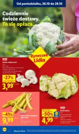 Lidl gazetka Strona 40: Kalafior polski Ryneczek Lidla €4,99, Fasola szparagowa żółta polska Ryneczek Lidla €9,99