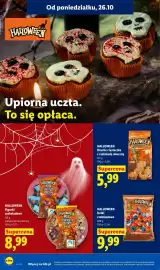 Lidl gazetka Strona 72: Kruche ciasteczka z czekoladą mleczną Halloween €5,99, Kulki czekoladowe Halloween €9,99
