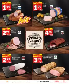 Topaz gazetka tydzień 44 Strona 23: Kiełbasa morlińska Morliny €1,69, Polędwica miodowa Indykpol €1,99