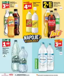 Topaz gazetka tydzień 44 Strona 50: Napój gazowany Coca-Cola €8,99, Woda niegazowana Rodowita €1,49