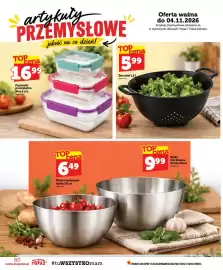 Topaz gazetka tydzień 44 Strona 60: Durszlak €5,99, Pojemniki prostokątne 3-pak Vivo €16,99