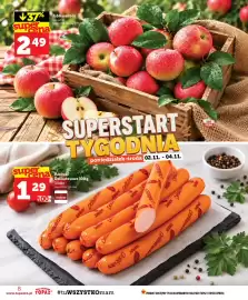 Topaz gazetka tydzień 44 Strona 8: Parówki Delikatesowe Sokołów €1,29, Jabłka młode €2,49