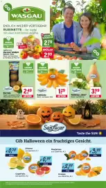 Wasgau Prospekt woche 44 Seite 8: Sanfucar Tafelbirnen „Abate“ €3,99, SanLucar Kiwi Gold €2,49