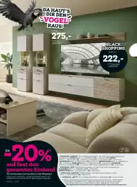 Mömax Flugblatt Seite 4: TV-Element Memphis €222,00, Vitrine Memphis €275,00