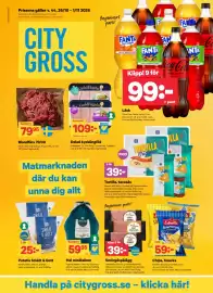 City Gross reklamblad vecka 44 Sida 1: Hel minikalkon €59,95, Delad kycklingfilé €109,00