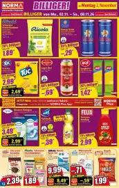 Norma Prospekt woche 45 Seite 12: Lay's Bugles Paprika-Style €1,99, Felix Tomaten Ketchup €2,99