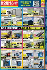 Norma Prospekt woche 45 Seite 19: Scheppach Akku-Maschinen-Set €99,00, Scheppach Benzinaufsitzrasenmäher MR200-61 €979,00