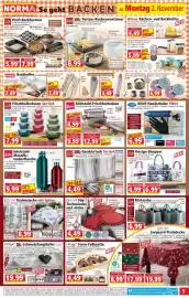 Norma Prospekt woche 45 Seite 3: Lifetex XL-Schmutzfangläufer €19,99, Edelstahl-Frischhaltedose €8,99