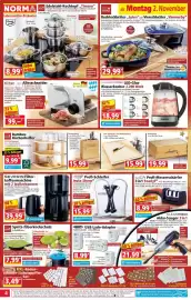 Norma Prospekt woche 45 Seite 4: Casa Royale Bambus-Küchenhelfer €9,99, XXL-Schneide- und Abdeckplatte €15,99