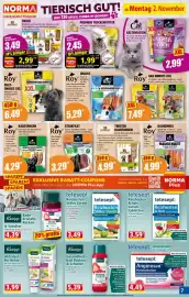 Norma Prospekt woche 45 Seite 7: Roy Gourmet Twisted Kauftangangen Ente & Rind oder Huhn & Rind €4,99