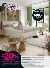 Mömax Flugblatt Seite 6: DA HAUT'S DIR DEN EVOGEL RAUS! BLACK SHOPPING UVP 2.500,-* 699,- 1 | Boxspringbett ,,ROSSA" ca