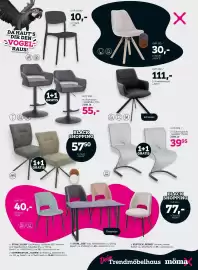 Mömax Flugblatt Seite 9: DA HAUT'S DIR DEN VOGEL RAUS! 360° UVP 177,-* 40,- 8 | Stuhl ,ZOE" 1+1 GRATIS UVP 29,90* 10,- 2|