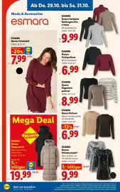 Lidl Flugblatt woche 44 Seite 24: ESMARA Damen Geripptes Rollkragenshirt €9,99, ESMARA Damen Strickkleid €7,99