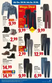Lidl Flugblatt woche 44 Seite 25: ESMARA Damen Jeansjacke €9,99, ESMARA Damen Jeans €9,99