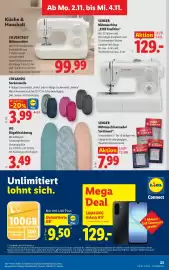 Lidl Flugblatt woche 44 Seite 30: Silvercrest Nähmaschine €99,99, Singer Nähmaschine 2282 Tradition €129,00