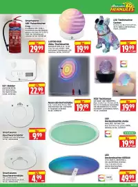 Herkules Baumarkt Prospekt woche 44 Seite 9: Neon-LED-Dartscheibe €19,99, LED Tischleuchte Gaston €19,99