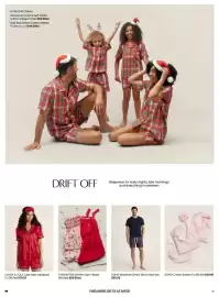 Myer catalogue Page 8: MYER GIFTORIUM Women's or Men's Red Tartan Cotton Sateen PJ Set $69.95ea Kids' Red Tartan Cotton