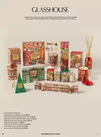 Myer catalogue Page 9: M A GLASSHOUSE A storybook Christmas. Light up the season with Glasshouse candles and gift sets made